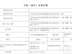 2.67元/W！廣州63.57MW分布式光伏EPC-O中標(biāo)結(jié)果公示